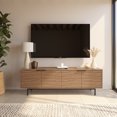 thumbnail image 1 of Nexera Hamilton 70 inch TV Stand with 4 Storage Cabinets, Light Walnut, 1 of 6