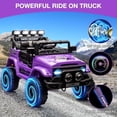 thumbnail image 3 of 12V Kids Ride on Truck, Ride on Jeep Car with Remote Control, Electric Vehicle for Kids,Spring Suspension,Bluetooth Speaker,Multi Music Modes,3 Speeds,LED Lights, 3 of 8