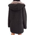 thumbnail image 3 of LUXUR Ladies Reversible Hooded Cardigan Loose Winter Outerwear Style-A M, 3 of 3