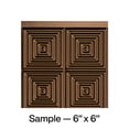 thumbnail image 1 of Fasade Miniquattro Vinyl Backsplash Panel Oil Rubbed Bronze 6x6 Inch Sample, 1 of 5
