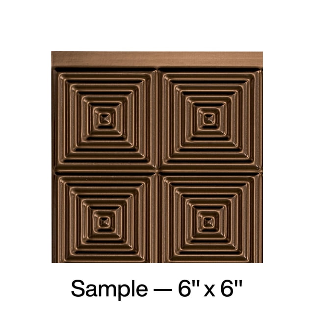 Fasade Miniquattro Vinyl Backsplash Panel Oil Rubbed Bronze 6x6 Inch Sample