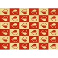 thumbnail image 1 of Ahgly Company Tapis d'Intérieur Rectangulaires Transitionnels Rouges Lavables à la Machine, 7 Pieds x 10 Pieds, 1 of 7