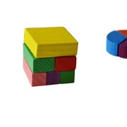 EGNMCR Kids Baby Wooden Geometry Building Blocks Puzzle Early Learning Educational Toy Puzzle Birthday Gifts for Kids