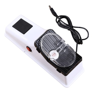 EGNMCR Aiguiseur de Couteaux Électrique, Aiguiseur de Couteaux pour la Maison, Aiguiseur de Couteaux, 5 Secondes pour un Aiguisage et un Polissage Rapides avec Couvercle de Protection Interface USB Aiguiseur de Couteaux