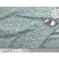 thumbnail image 3 of Soimoi Polyester Crepe Fabric Leaves & Floral Block Print Sewing Fabric Yard 52 Inch Wide, 3 of 3