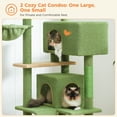 thumbnail image 3 of PAWZ Road Arbre à Chat à Plusieurs Niveaux de 56 Pouces avec 2 Condos et Hamac pour Grand Chat d'Intérieur Vert Cactus, 3 of 7