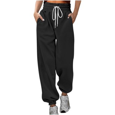 Cameland Sweatpants for Women Solid Color High Waist Cinch Bottom Drawstring Jogger Pants with Pockets