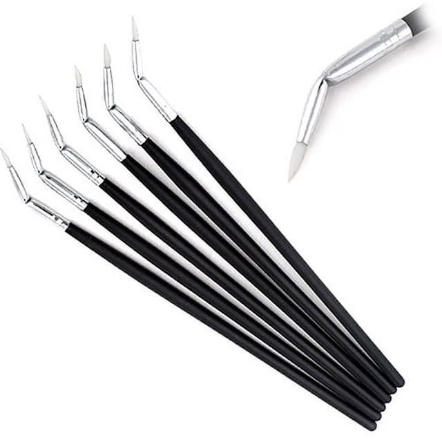 Lubelski Professional Cosmetic Soft Angled Tip Elbowed Eye Liner Eyeliner Brush Makeup