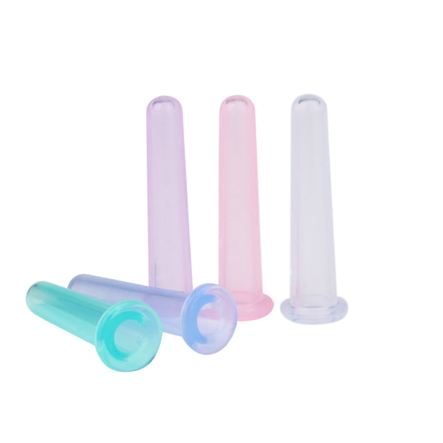 XZNGL Suction Cup 5 Pcs Mini Facial Face Eyes Silicone Cupping Suction Lifting Massage Cup Ageing