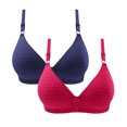 thumbnail image 1 of AherBiu 2pc Womens Bras High Support No Underwire Comfort Lingeries Breathable No Padding Everyday Bras, 1 of 2