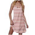 thumbnail image 4 of Ovzne Robes d'Été pour Femmes 2025 Robe Femme Mode Femme Sans Manches à Col en V Rayée avec Poches à Bretelles Robe Femme Liquidation, 4 of 7