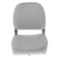 thumbnail image 1 of Blue Dog Marine Low Back Premium Folding Seat, Fishing Boat Seat with Stainless Steel Screws,  Fold Down Boat Chair, Captain Chairs for Fishing Boat - Gray, 1 of 5