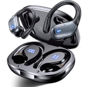 VEAT00L X7 Wireless Earbud,80Hrs Bluetooth 5.3 Headphones IP7 Waterproof for Sport,with ENC Noise Cancelling Mics,Deep Bass Over-Ear bud with Earhooks