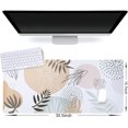 thumbnail image 2 of Large Gaming Mouse Pad, Non-Slip Rubber Base Water-Resistant Computer Keyboard Mouse Mat Desk Pad Protector, 35.5 x 15.75-inch 3mm Thick XX-Large, Ideal Partner for Work & Game (Tropical Leaf), 2 of 5