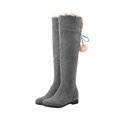 thumbnail image 2 of Chaussures pour Femmes Mode Automne Femmes Isolation Épaissie Talons Hauts Inclinés Longues Bottes de Chevalier Bottes Automne en Liquidation, 2 of 7