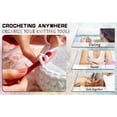 thumbnail image 4 of Crochet Hook Kit Soft Handle Crochet Knitting Knitting Craft Yarn Sewing Tool Set Crochet Storage Bag Gift for Beginners, 4 of 6