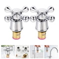 thumbnail image 2 of SHISUYAN 2pcs Faucet Knob Handle Faucet Tap Knob Handle Replacement 1/2 Inch Faucet, 2 of 5