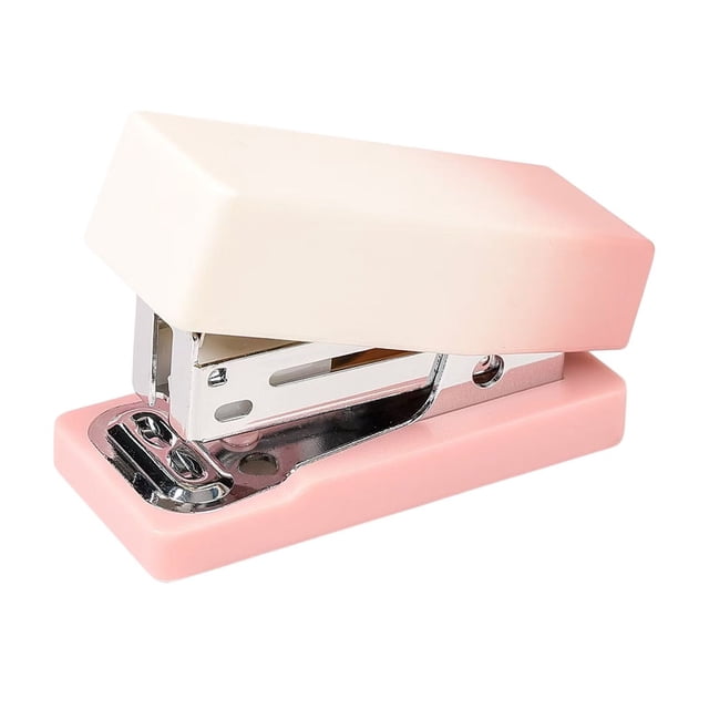 SIYTUAU Pink Compact Stapler With Smooth Binding Mechanism And Included Staples Portable Paper Fastener For Office School Or Home Desk Organization Pink