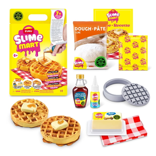 Slime Mart Small Bag Waffles by ZURU - Play Food Themed DIY Slime Kit for Kids Ages 6+