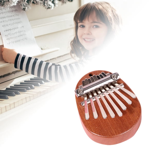 8 Key Mini Wood Thumb Piano Portable Symmetric Finger Piano For All Ages Music Beginners