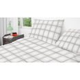 thumbnail image 1 of Cotton House - Flannel Sheet Set, 100% Cotton, Twin Size, Striped Plaid Design, 1 of 2
