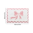 thumbnail image 3 of Flocked Velvet Bath Mat with Bow Design | Soft Plush Absorbent Shower Rug for Bathtub | Non-Slip Latex Backing Quick Dry Floor Mat for Bathroom | Washable Microfiber Runner for Sink, Tub, Doorway, 3 of 6