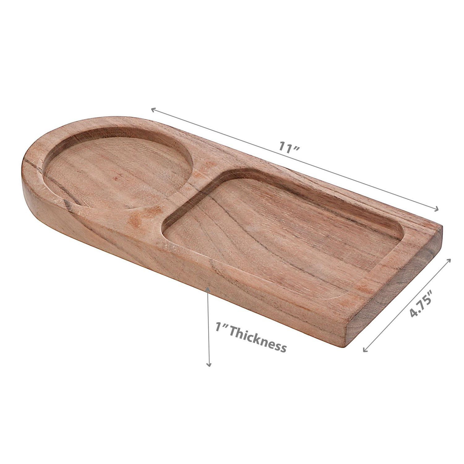 IH Casa Decor Acacia Wood 2 Section De Portion Plateau