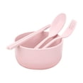 thumbnail image 3 of Reusable Utensils Set Plastic Portable Utensils Ramen Bowl Set Bowl Spoon Chopsticks and Fork Four-Piece Tableware Set, 3 of 5