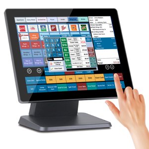 Syson POS 15" Toucher l'écran POS Capacité LED écran tactile multi-touch, véritable moniteur sans couture plat pour le restaurant Kiosk Retail