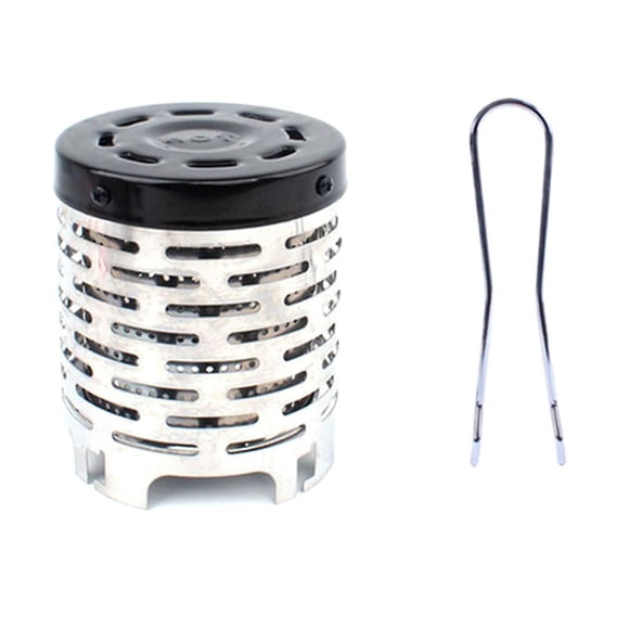Chauffage de Camping Portable Mini Capuchon de Réchaud à Gaz Extérieur en Acier Inoxydable
