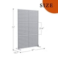 thumbnail image 4 of 72" H x 47" W Freestanding Metal Privacy Screen - Rustproof Weather-Resistant, 0.39" Gap Decorative Fence for Patio & Garden, 4 of 7