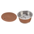 thumbnail image 4 of Filtre à Café Réutilisable, Ensemble de Café Rechargeable Robuste Exquis 7 Pcs/ensemble Durable Qualité Alimentaire Saine pour Maison Bleu, Orange, Couleur Café, 4 of 8