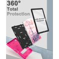 thumbnail image 2 of KOMI Galaxy Tab A9+ Case,for Samsung Galaxy Tab A9 Plus Case with Built-in Screen Protector Kickstand,Hybrid Shockproof Samsung Tablet A9+ Case 11 Inch 2024 Model (SM-X210/X216/X218) Pink+Black, 2 of 5