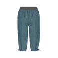 thumbnail image 4 of Timegard Pantalon Cargo pour Femmes Capris à Cordon Taille Élastique Actif Randonnée Plein Air Pantalon Court, 4 of 6