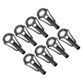 thumbnail image 1 of Unique Bargains Trousse de Réparation d'Embout de Canne à Pêche en Acier Inoxydable 4,0 mm, Guide d'Anneau de Perche, Remplacement, Noir, Lot de 8, 1 of 5