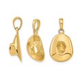 thumbnail image 2 of 14K Yellow Gold Cowboy Hat Charm Pendant Necklace iwith Chain, 2 of 4