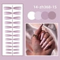 thumbnail image 1 of Glossy Press On Nails Long Square Fake Nails Elegant 24Pcs лн [ζ √| C2L0, 1 of 1