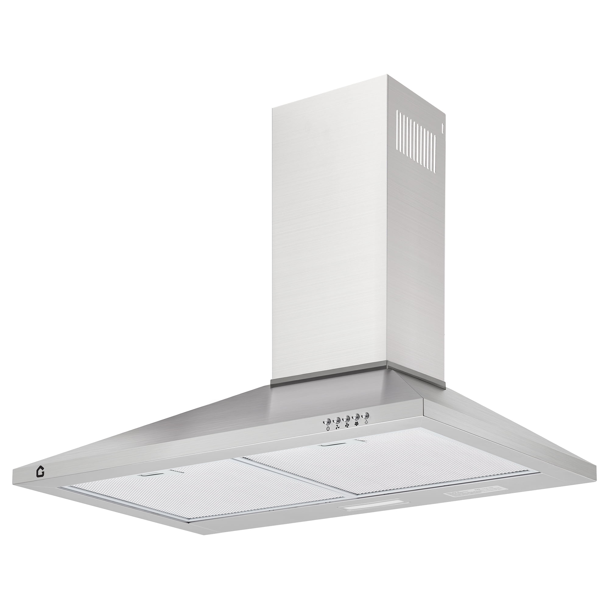 QinaQin 30 Inch Wall Mount Range Hood, 450 CFM Stainless Steel Vent with LED Lights, Touch Control and Remote