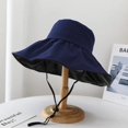 thumbnail image 3 of LinYooLi Women's Bucket Hat Summer Solid Color Cap Japanese Simple Foldable Casual Bucket Hat Vinyl Sunscreen and Sunscreen Bucket Hat, 3 of 6