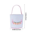 thumbnail image 2 of Eggs for Easter Egg Hunt Canvas Rabbits Basket 9.84x9.06 Inch, Easter Candy Gift Baskets for Children with Sturdy Handle & Spring Decor, 2 of 6