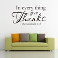 thumbnail image 2 of MasteelfCA In Everything Wall Decal 1 Thessalonians 5 18 Bible Scripture Religious Wall Decor Quote For Home Wall Art Sticker Sayings, 2 of 8