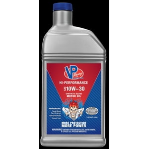 VP Racing Fuels Oil 2955 Hi-Performance; SAE 10W30; Synthetic Blend; 1 Quart Bottle; Single