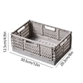 thumbnail image 2 of Maplenight Foldable Plastic Small Baskets 12 x 8 x 5 Inch Collapsible Storage Crate for Home Office Classroom with Mesh Ventilation Multifunctional Organizer Gray, 2 of 6