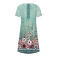 thumbnail image 5 of Robe Maxi à Manches Robe d'Été Bohème à Imprimé pour Femme Robe de Plage à Manches Courtes Robe Longueur Genou Robe à Manches Courtes en Liquidation, 5 of 5