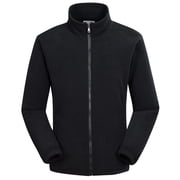 Mrat Men Sweatshirts and Hoodies Men's New Tops Zipper Jacket Solid Color Casual Standing Collar Cardigan Sweatshirt Sweatshirt for Hoodies S-8 Black 3XL