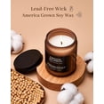 thumbnail image 3 of M&SENSE Fireside Bourbon Natural Soy Wax Candle, Non-Toxic Smoky Scented Candle Housewarming Gifts for Men & Women, 7.05oz Up to 50 Hours Burn Time Aromatherapy Candle for Bedroom & Bathroom Decor, 3 of 8