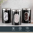 thumbnail image 5 of 3PC Kitchen Canister Set -with Secure Lids&Viewing Window Suitable for Sugar, Tea, Coffee, Etc -Multi Food Storage Jars, 5 of 5