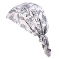 thumbnail image 1 of Couvre-Chef Cancer pour Femmes Confort Foulard Bonnet Chimio Cancer - Fond Noir avec Grand, 1 of 7