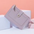 thumbnail image 3 of Card Holder Pouch Women Purse Versatile Women‘s Purse with Button Closure Solid Color Card Holder Wallet Portable Changes, 3 of 5