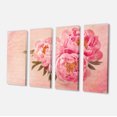thumbnail image 2 of Peony Flowers against Scribbled Back - Floral Canvas Art Print, 2 of 3